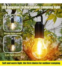 Camping Light Bulb Outdoor Emergency Light USB Rechargeable Camping Light Portable Light Bulbs Super Durable Camping Lanterns Waterproof Hanging Lamp Tent Lamp With Hook